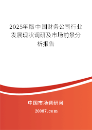 2025年版中国财务公司行业发展现状调研及市场前景分析报告
