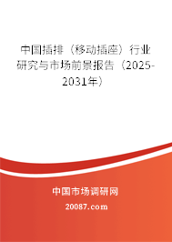 中国插排（移动插座）行业研究与市场前景报告（2025-2031年）