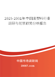 2025-2031年中国废塑料行业调研与前景趋势分析报告
