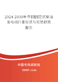 2024-2030年中国固定式柴油发电机行业现状与前景趋势报告