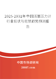 2025-2031年中国活塞压力计行业现状与前景趋势预测报告 2025-2031年中国活塞压力计行业现状与前景趋势预测报告