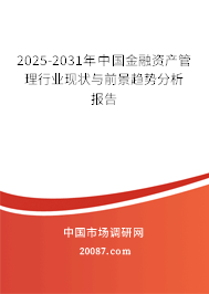 2025-2031年中国金融资产管理行业现状与前景趋势分析报告 2025-2031年中国金融资产管理行业现状与前景趋势分析报告