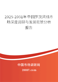 2025-2031年中国罗茨风机市场深度调研与发展前景分析报告
