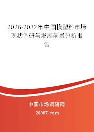 2026-2032年中国模塑料市场现状调研与发展前景分析报告 2026-2032年中国模塑料市场现状调研与发展前景分析报告