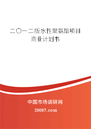 二〇一二版水性聚氨酯项目商业计划书