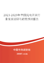 2023-2029年中国光电开关行业发展调研与趋势预测报告