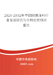 2025-2031年中国镜面涂料行业发展研究与市场前景预测报告