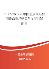 2027-2032年中国蓝膜缺陷检测设备市场研究与发展前景报告