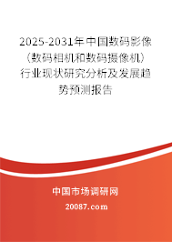 2025-2031年中国数码影像（数码相机和数码摄像机）行业现状研究分析及发展趋势预测报告
