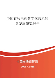 中国有线电视数字化暨机顶盒发展研究报告 中国有线电视数字化暨机顶盒发展研究报告