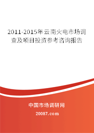 2011-2015年云南火电市场调查及项目投资参考咨询报告