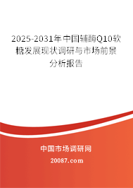 2025-2031年中国辅酶Q10软糖发展现状调研与市场前景分析报告
