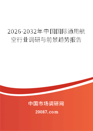 2026-2032年中国国际通用航空行业调研与前景趋势报告