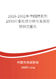 2026-2032年中国抗氧剂1035行业现状分析与发展前景研究报告
