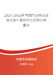 2025-2031年中国气动单元组合仪表行业研究与前景分析报告