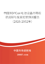 中国TOPCon电池设备市场现状调研与发展前景预测报告（2026-2032年）
