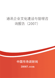 通讯企业文化建设与管理咨询报告(2007) 通讯企业文化建设与管理咨询报告(2007)