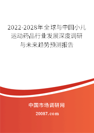 2022-2028年全球与中国小儿运动药品行业发展深度调研与未来趋势预测报告