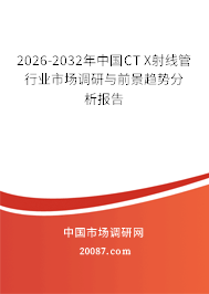 2026-2032年中国CT X射线管行业市场调研与前景趋势分析报告