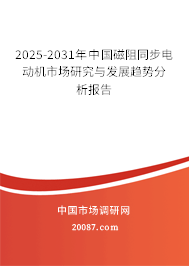 2025-2031年中国磁阻同步电动机市场研究与发展趋势分析报告
