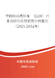 中国电动两轮车 （E2W）行业调研与前景趋势分析报告（2025-2031年）