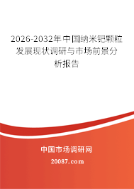 2026-2032年中国纳米钯颗粒发展现状调研与市场前景分析报告 2026-2032年中国纳米钯颗粒发展现状调研与市场前景分析报告