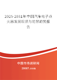 2025-2031年中国汽车电子点火器发展现状与前景趋势报告 2025-2031年中国汽车电子点火器发展现状与前景趋势报告