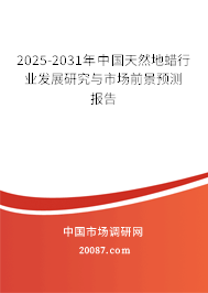 2025-2031年中国天然地蜡行业发展研究与市场前景预测报告