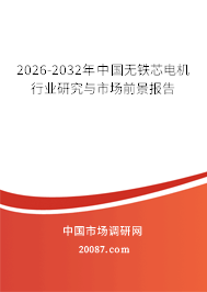 2026-2032年中国无铁芯电机行业研究与市场前景报告