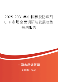 2025-2031年中国橡胶防焦剂CTP市场全面调研与发展趋势预测报告