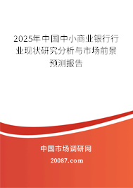 2025年中国中小商业银行行业现状研究分析与市场前景预测报告
