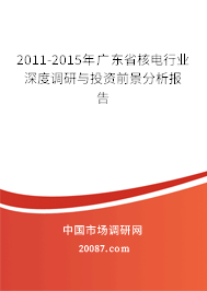 2011-2015年广东省核电行业深度调研与投资前景分析报告