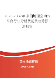 2026-2032年中国地理空间云平台行业分析及前景趋势预测报告 2026-2032年中国地理空间云平台行业分析及前景趋势预测报告