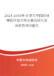 2024-2030年全球与中国直缝埋弧焊管市场全面调研与发展趋势预测报告