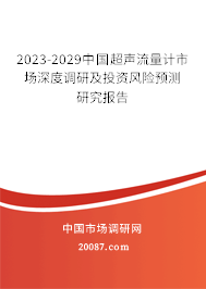 2023-2029中国超声流量计市场深度调研及投资风险预测研究报告 2023-2029中国超声流量计市场深度调研及投资风险预测研究报告
