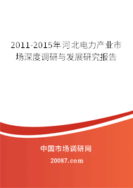 2011-2015年河北电力产业市场深度调研与发展研究报告