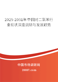 2025-2031年中国对二氯苯行业现状深度调研与发展趋势