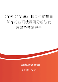 2025-2031年中国刚性矿用自卸车行业现状调研分析与发展趋势预测报告