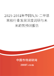 2025-2031年中国N,N-二甲基苯胺行业发展深度调研与未来趋势预测报告 2025-2031年中国N,N-二甲基苯胺行业发展深度调研与未来趋势预测报告