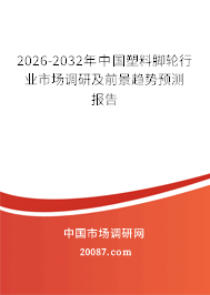 2026-2032年中国塑料脚轮行业市场调研及前景趋势预测报告