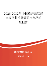 2026-2032年中国碳纤维铝蜂窝板行业发展调研与市场前景报告 2026-2032年中国碳纤维铝蜂窝板行业发展调研与市场前景报告