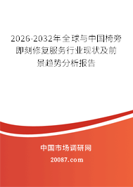 2026-2032年全球与中国椅旁即刻修复服务行业现状及前景趋势分析报告
