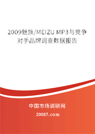 2009魅族/MEIZU MP3与竞争对手品牌调查数据报告