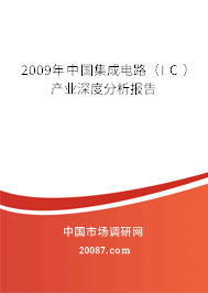 2009年中国集成电路(IC)产业深度分析报告 2009年中国集成电路(IC)产业深度分析报告