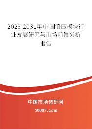 2025-2031年中国倍压模块行业发展研究与市场前景分析报告 2025-2031年中国倍压模块行业发展研究与市场前景分析报告