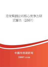 沧化集团公司核心竞争力研究报告（2007）