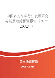 中国多刀车床行业发展研究与前景趋势预测报告（2025-2031年）
