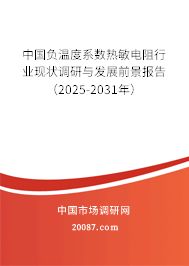 中国负温度系数热敏电阻行业现状调研与发展前景报告（2025-2031年）
