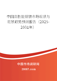 中国高性能钢铁市场现状与前景趋势预测报告（2025-2031年）