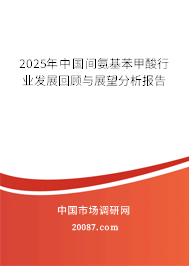 2025年中国间氨基苯甲酸行业发展回顾与展望分析报告